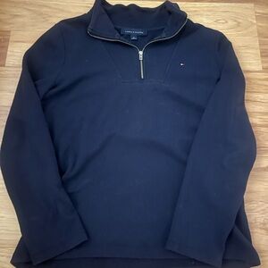 Tommy Hilfiger Women's Navy Quarter-Zip Size M